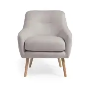Fotel Candela jasnoszary kave home
