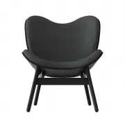 Fotel Conversation Piece czarny dąb Shadow Umage