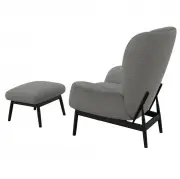 Fotel Corrado z podnóżkiem Grey Breeze