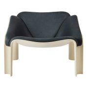 Fotel F300 Dunes Leather Anthrazite Gubi