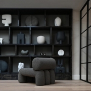 Fotel Foku boucle ciemnoszary 101 Copenhagen