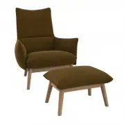Fotel Martin Copparo Mustard Yellow naturalny dąb