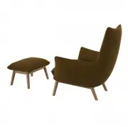 Fotel Martin Copparo Mustard Yellow naturalny dąb