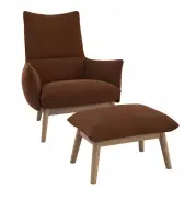 Fotel Martin Copparo Rusty Orange naturalny dąb