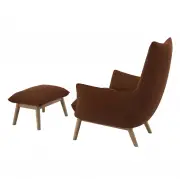 Fotel Martin Copparo Rusty Orange naturalny dąb