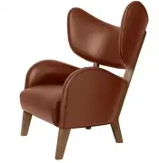 Fotel My Own Chair Nevada Cognac Nóżki Dąb Przydymiony By Lassen