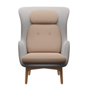 Fotel RO JH2 tkaninaCapture Grey + Capture Pink Sand Fritz Hansen