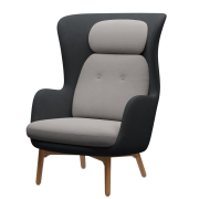 Fotel RO JH2 tkanina Christianshavn dark grey + Christianshavn beige Fritz Hanse