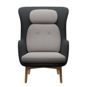 Fotel RO JH2 tkanina Christianshavn dark grey + Christianshavn beige Fritz Hanse