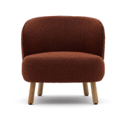 Fotel Ulit boucle terakotowy kave home