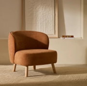 Fotel Ulit terakotowy chenille kave home