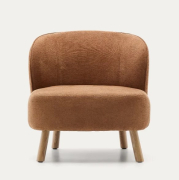 Fotel Ulit terakotowy chenille kave home