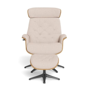 Fotel Wypoczynkowy Volden High z podnóżkiem Vanilla Cream Flexlux