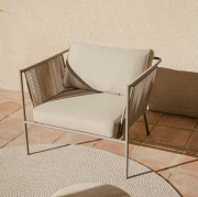 Fotel ogrodowy Zivia beżowy Kave Home