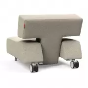 Fotel rozkładany Long Horn boucle beige innovation