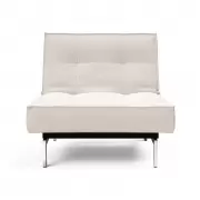 Fotel rozkładany Splitback Boucle Off-White chrom Innovation