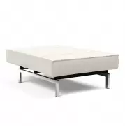 Fotel rozkładany Splitback Boucle Off-White chrom Innovation