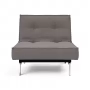 Fotel rozkładany Splitback Dance Grey chrom Innovation