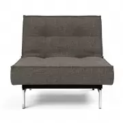 Fotel rozkładany Splitback Dark Grey chrom Innovation