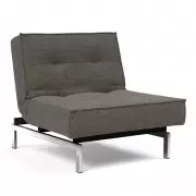 Fotel rozkładany Splitback Dark Grey chrom Innovation