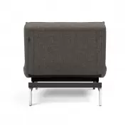Fotel rozkładany Splitback Dark Grey chrom Innovation