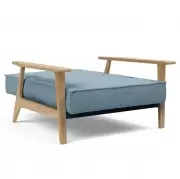 Fotel rozkładany Splitback Frej dąb naturalny Light Blue Innovation