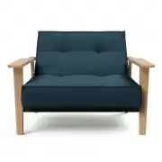 Fotel rozkładany Splitback Frej dąb naturalny Navy Blue Innovation