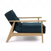 Fotel rozkładany Splitback Frej dąb naturalny Navy Blue Innovation