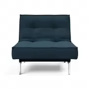 Fotel rozkładany Splitback Navy Blue chrom Innovation