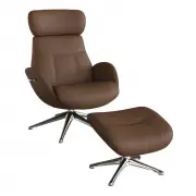 Fotel wypoczynkowy Elegant Modern Cognac Brown Flexlux