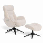 Fotel wypoczynkowy Elegant z podnóżkiem Sandy Beige Flexlux