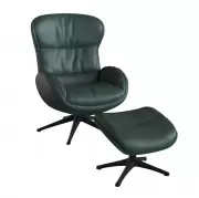 Fotel wypoczynkowy Haze Savoy green leather Flexlux