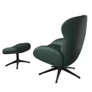 Fotel wypoczynkowy Haze Savoy green leather Flexlux