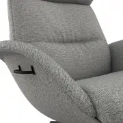 Fotel Wypoczynkowy More Z Podnóżkiem Copparo Light Grey Flexlux
