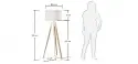 LAMPA PODŁOGOWA UZAGI WOODEN WHITE KAVE HOME