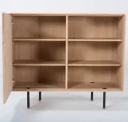 Komoda dębowa Fina 118x45x100 cm door czarna Gazzda