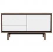 KOMODA FLOOW 136 CM ORZECH - BIAŁY LAMINAT BOLIA