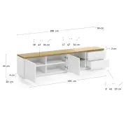 KOMODA TV Abilen 200 cm KAVE HOME