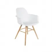 Krzesło Albert Kuip Z Podłokietnikami Białe Zuiver