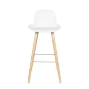 KRZESŁO BAROWE ALBERT KUIP BIAŁE 99 CM ZUIVER