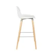 KRZESŁO BAROWE ALBERT KUIP BIAŁE 99 CM ZUIVER
