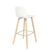 KRZESŁO BAROWE ALBERT KUIP BIAŁE 99 CM ZUIVER