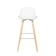KRZESŁO BAROWE ALBERT KUIP BIAŁE 99 CM ZUIVER