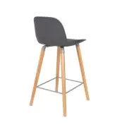 KRZESŁO BAROWE ALBERT KUIP CIEMNOSZARE 89 CM ZUIVER