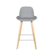 KRZESŁO BAROWE ALBERT KUIP JASNOOSZARE 89 CM ZUIVER