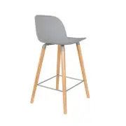 KRZESŁO BAROWE ALBERT KUIP JASNOOSZARE 89 CM ZUIVER