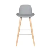 KRZESŁO BAROWE ALBERT KUIP JASNOSZARE 99 CM ZUIVER
