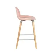 KRZESŁO BAROWE ALBERT KUIP RÓŻOWE 89 CM ZUIVER