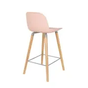 KRZESŁO BAROWE ALBERT KUIP RÓŻOWE 89 CM ZUIVER