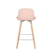 KRZESŁO BAROWE ALBERT KUIP RÓŻOWE 89 CM ZUIVER